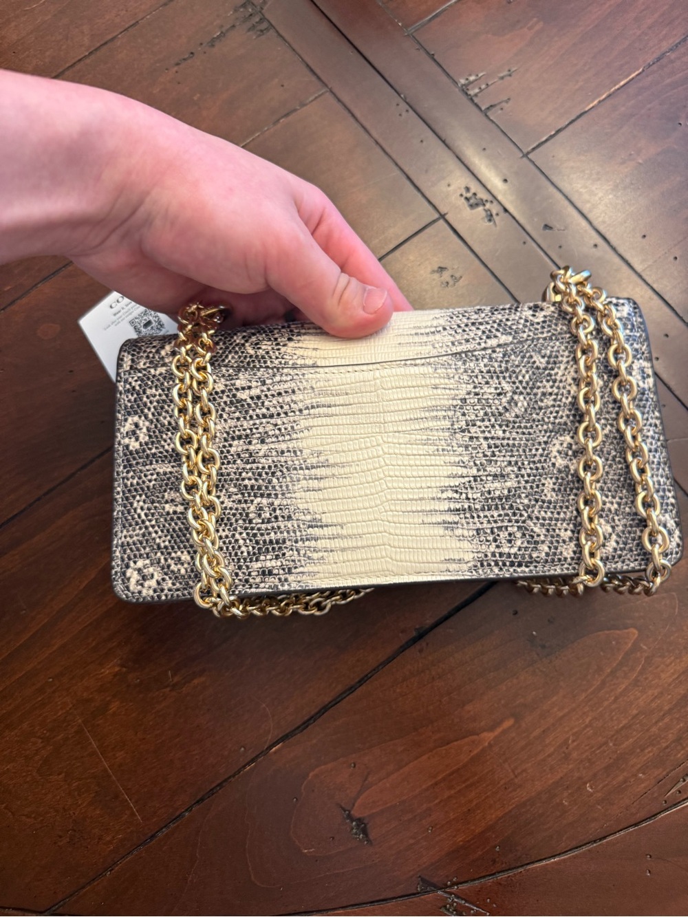 COACH Eliza Snake-Print Chain Shoulder/crossbody Bag - Picture 9 of 12